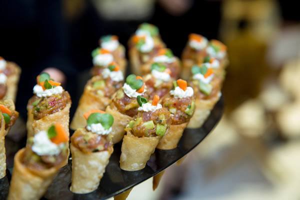 ahi crudo wonton cones