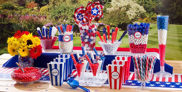 Candy bar 4th of July decor