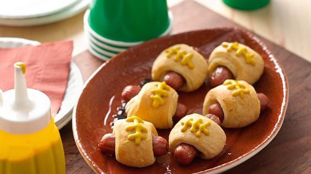 football pigs-in-a-blanket