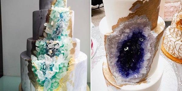 Geode Wedding Cakes