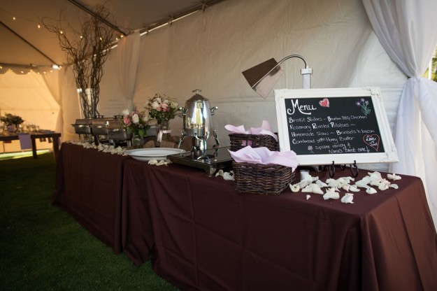 Julie Matt wedding buffet table