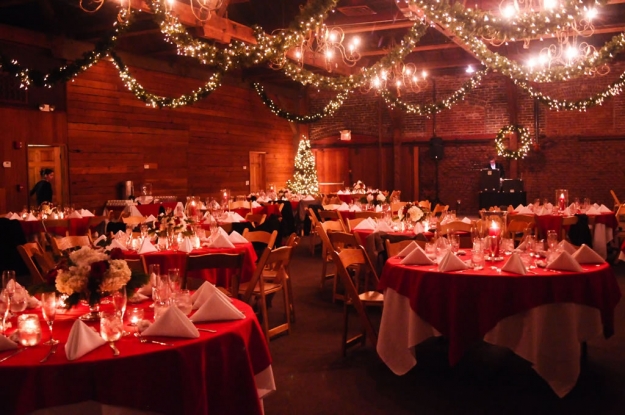 Rustic Christmas catering venue